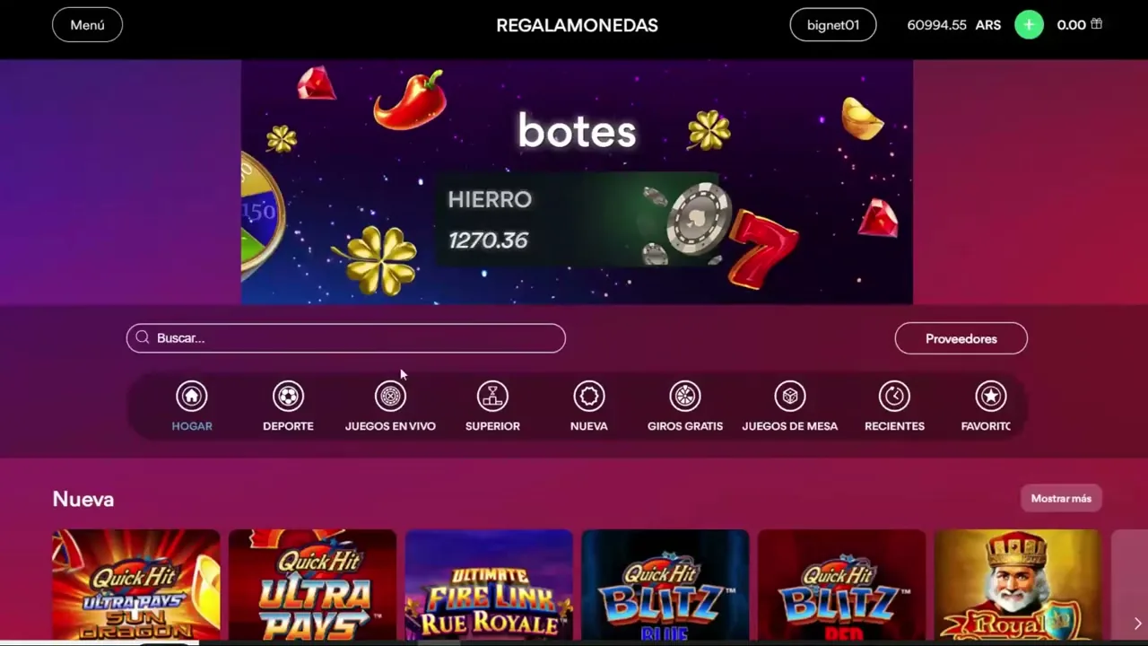 proveedores de juegos